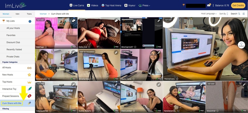 ImLive offers 24/7 live customer care service ImLive offers their new feature Cum Share With Me which allows you to share porn