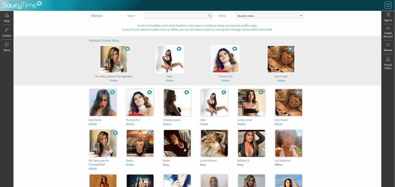 SaucyTime's models upload HD preview pics SaucyTime's neatly arranged profiles have HD pics - Reviewed